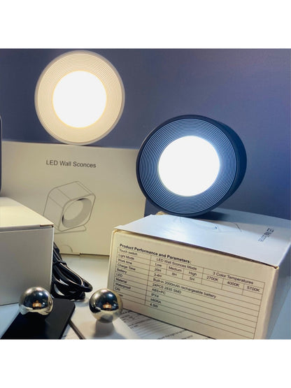 Şarjlı 360° Hareketli Kumandalı ve Dokunmatik Duvar LED – Delmeden Tak, Her Yeri Aydınlat!